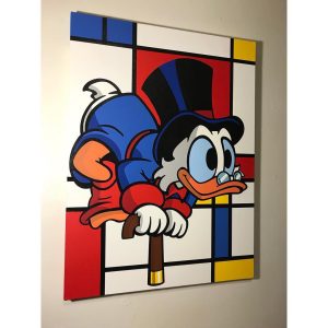 Scrooge McDuck Pogo Stick (Uncle Strawberry Canvas Painting)